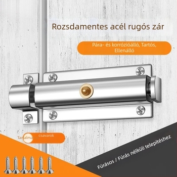 Automata rugós ajtózár - rozsdamentes acél, elektroplattolt felület, modell: Egyéb