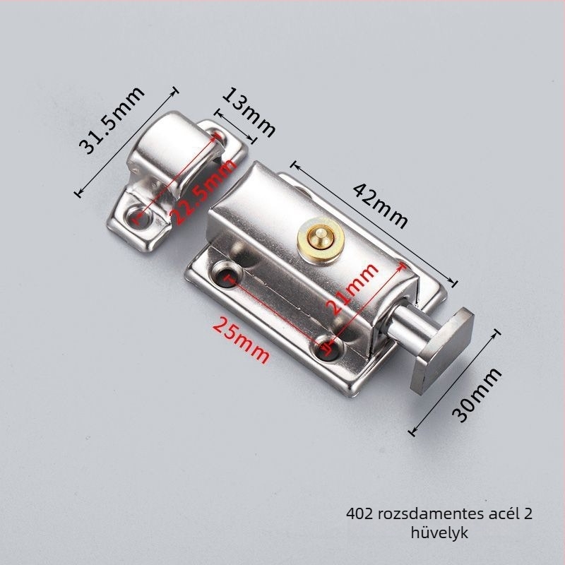 Automata rugós ajtózár - rozsdamentes acél, elektroplattolt felület, modell: Egyéb