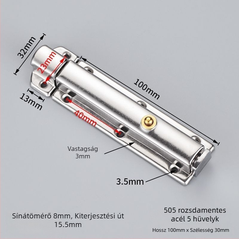 Automata rugós ajtózár - rozsdamentes acél, elektroplattolt felület, modell: Egyéb