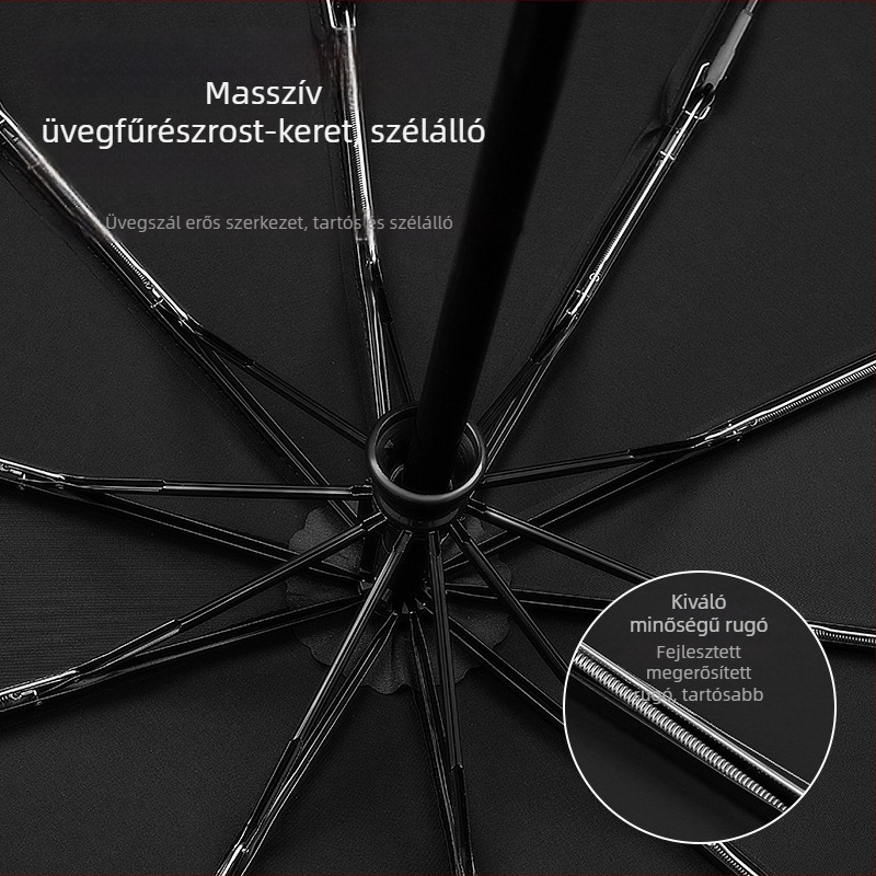 Automata napernyő napozáshoz, 10 bordával, vas váz és vas nyél, vinil 280T anyag
