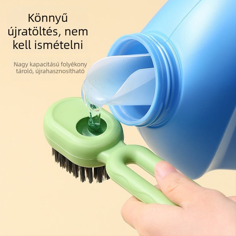 Cipőtisztító kefe nylon sörtékkel dezinficálásra; márka Six jun; modern, letisztult dizájn