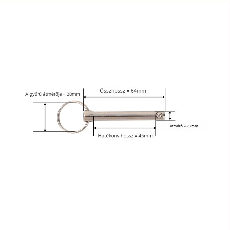 Gyorskioldó csap A3 acélgolyóval, körgyűrűs kivitel, Gb 882 szabvány, ipari gépek pozícionálásához