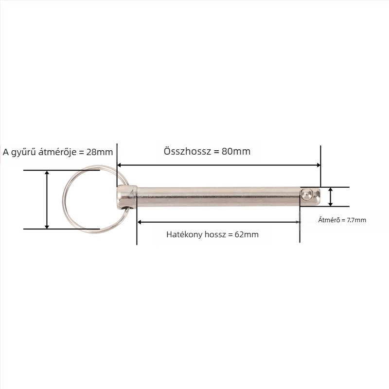 Gyorskioldó csap A3 acélgolyóval, körgyűrűs kivitel, Gb 882 szabvány, ipari gépek pozícionálásához