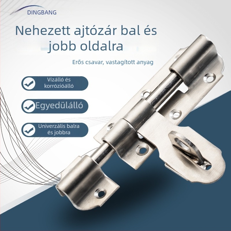 Nagy teherbírású ajtózár: balra–jobbra modell, 201 rozsdamentes acél, polírozott és kefés felület