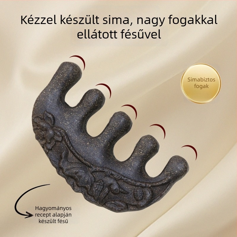 Fából készült gyógynövény fésű Polygonum multiflorum a fejbőr masszírozásához és a meridiánok stimulálásához – Hagyományos kínai orvoslás