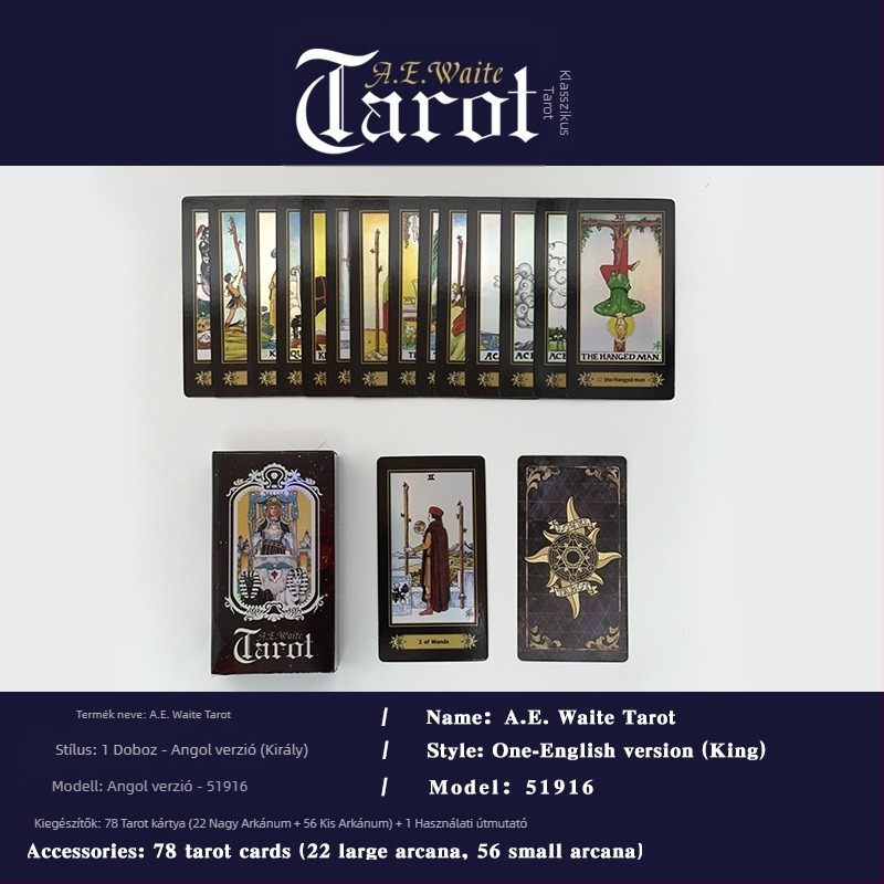 Waite Tarot kártyák Gaoshan Cultural Creation, papír, lézer, színes doboz