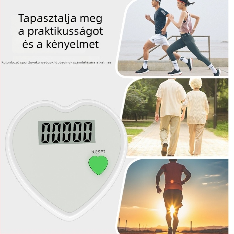 Futáshoz szánt egyfunkciós pedométer – ABS anyag, testre szabható logó, 500 db/doboz