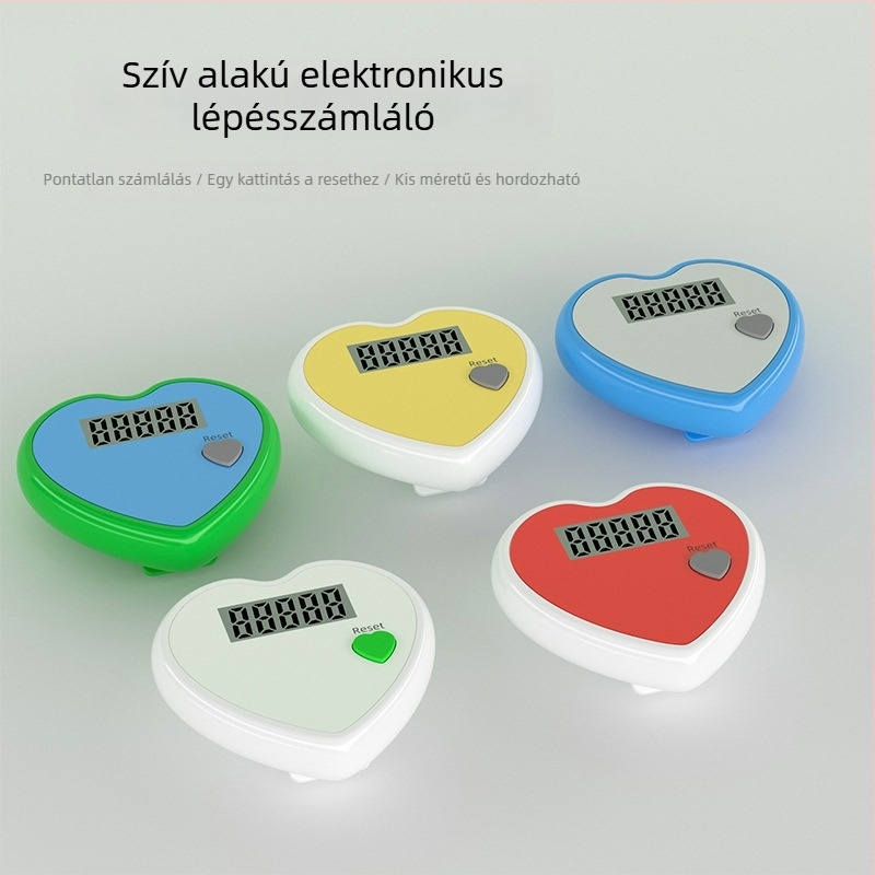 Futáshoz szánt egyfunkciós pedométer – ABS anyag, testre szabható logó, 500 db/doboz