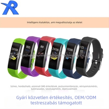 Okos karkötő szívritmus- és lépésszámlálóval, Bluetooth értesítésekkel, 7–14 napos akkumulátor-élettartammal, alumínium ötvözetes tokkal