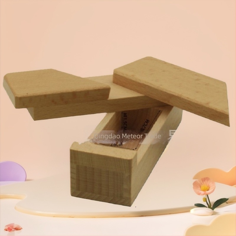 Fából készült Kongming Lock / Luban Lock logikai- és kézügyességi fejlesztő puzzle, 7–14 éveseknek, videó útmutatóval