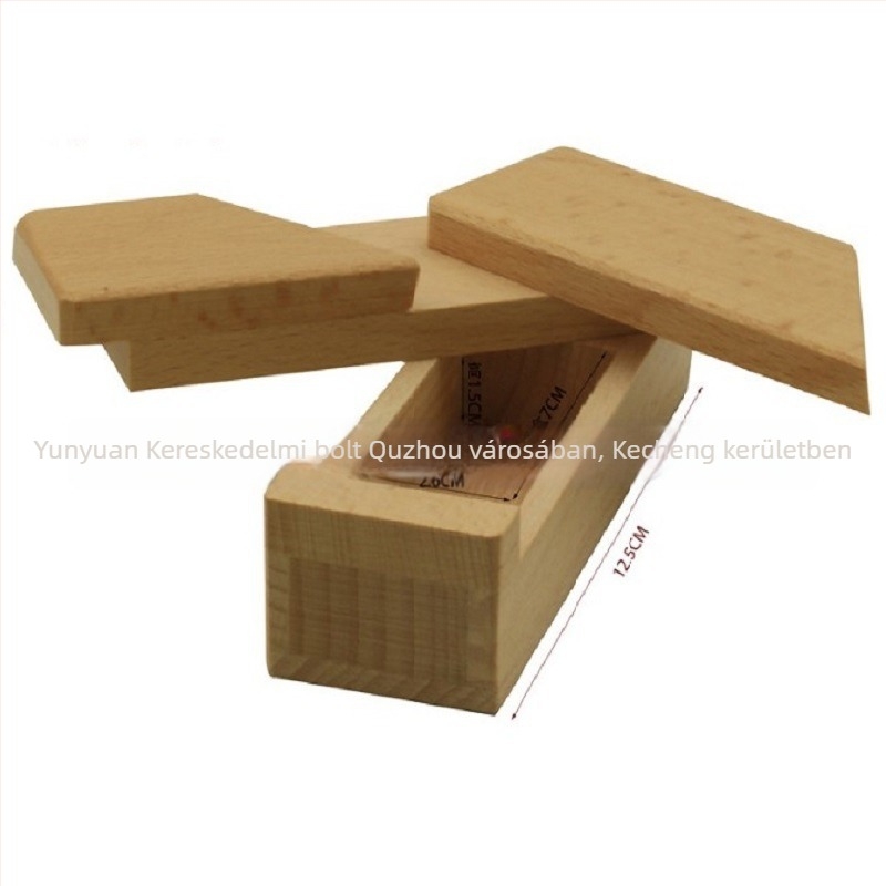 Fából készült Kongming Lock / Luban Lock logikai- és kézügyességi fejlesztő puzzle, 7–14 éveseknek, videó útmutatóval