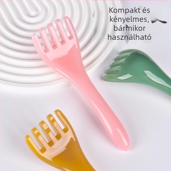 Ötágú fejmasszírozó fejbőrre – bambusz anyag, nyomtatott logó