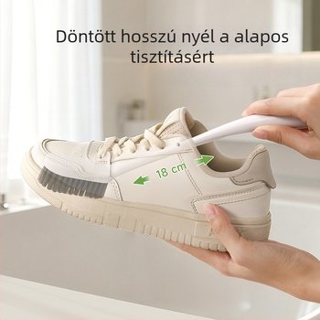 FaSoLa Hosszú fogantyújú cipőseprű, puha sörtékkel, amelyek nem karcolják a cipőt; tisztító ecset anti-szennyezésre; anyagok: HIPS, PP, PVC