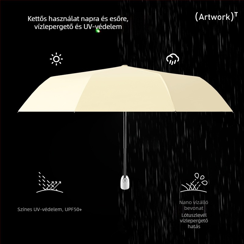 Cuki rajzfilm mintás esernyő, 8 bordájú, automatikus nyitás/zárás, UV-védelem UPF>50, alumínium szár, EVA fogantyú