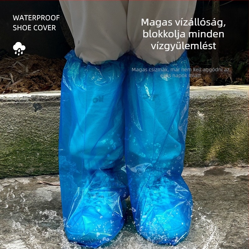 Egyszer használatos vízálló cipővédők, csúszásmentes, vastagított műanyagból, kopásálló