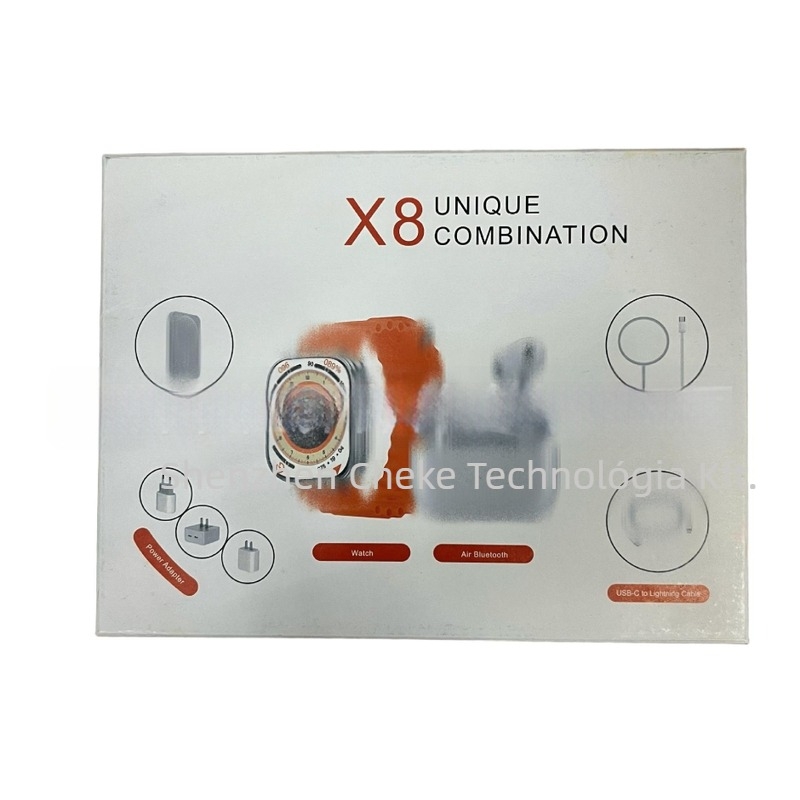 X8 okosóra készlet Bluetooth beszélgetésekkel, pulzusmérés, lépésszámlálás, TFT kijelző, alumínium ötvözet tokozás