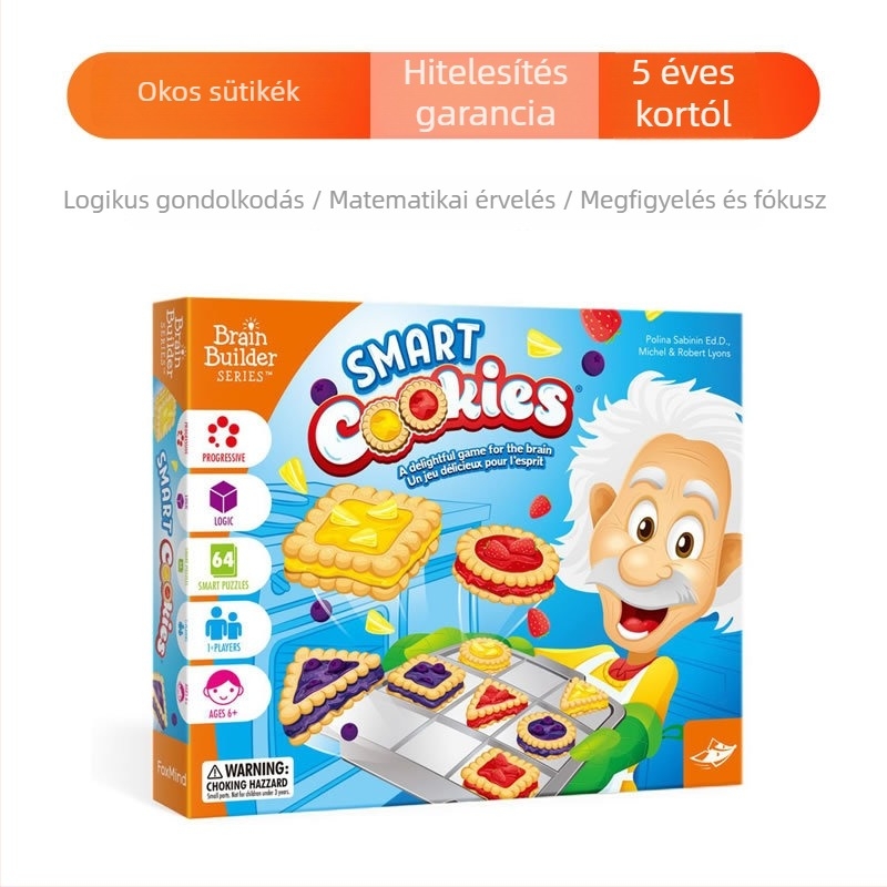 Foxmind társasjáték-kártyák: logikus gondolkodás; anyag: papír; alkalmas 7–14 éveseknek.