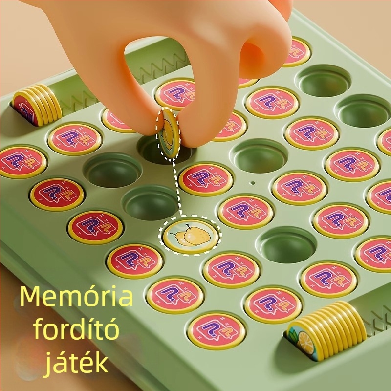 Társasjáték - memória harc, forgatható sakk, logikai gondolkodás (Műanyag; Sakktípusú játék; Forgatható funkció; 7–14 évesek)
