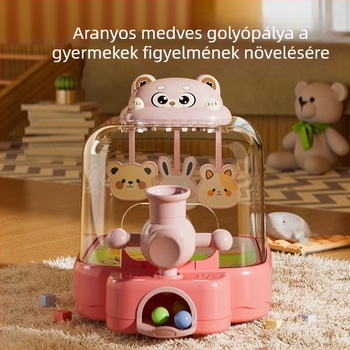 Műanyag pinball játék nyomásos kilövő mechanizmussal – oktató asztali játék 4–6 éveseknek, dobozban csomagolás, márka Cojump