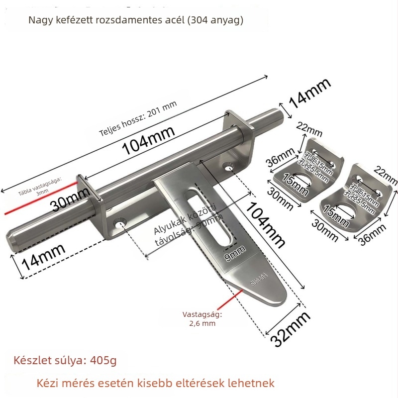 Gujiu Jian Premium Mortise Lock – Csatos típusú ajtózár, rozsdamentes acél, Modell: Premium Mortise Lock, Felületkezelés: Mechanikus polírozás
