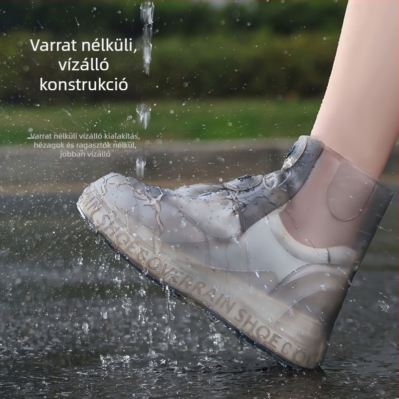 Liyu vízálló esőcipővédő borítások, vastagabb kopásálló talppal, diákoknak és felnőtteknek, kültéri használatra, csúszásmentes, biztos illeszkedés, esőcipőknek és csizmáknak