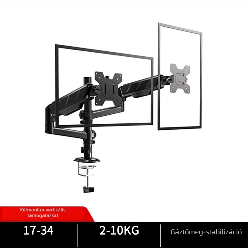 Robotkaros monitortartó – univerzális illeszkedés, asztali rögzítés, többirányú állíthatóság, alumínium kivitel