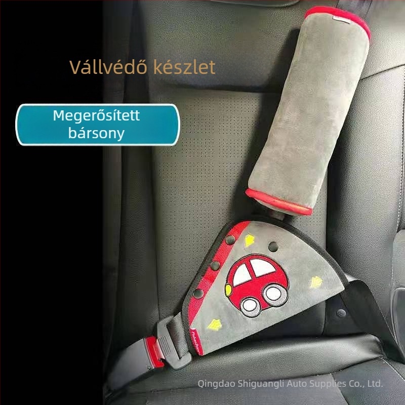 Cartoon stílusú gyerek biztonsági öv váll párna, 100% pamut, Start Protection márka, tömeg 0,2 kg, származás Qingdao, nyomtatott logó OK