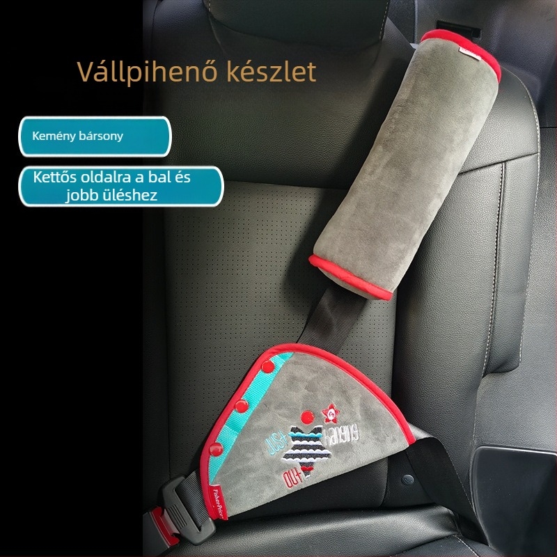 Cartoon stílusú gyerek biztonsági öv váll párna, 100% pamut, Start Protection márka, tömeg 0,2 kg, származás Qingdao, nyomtatott logó OK