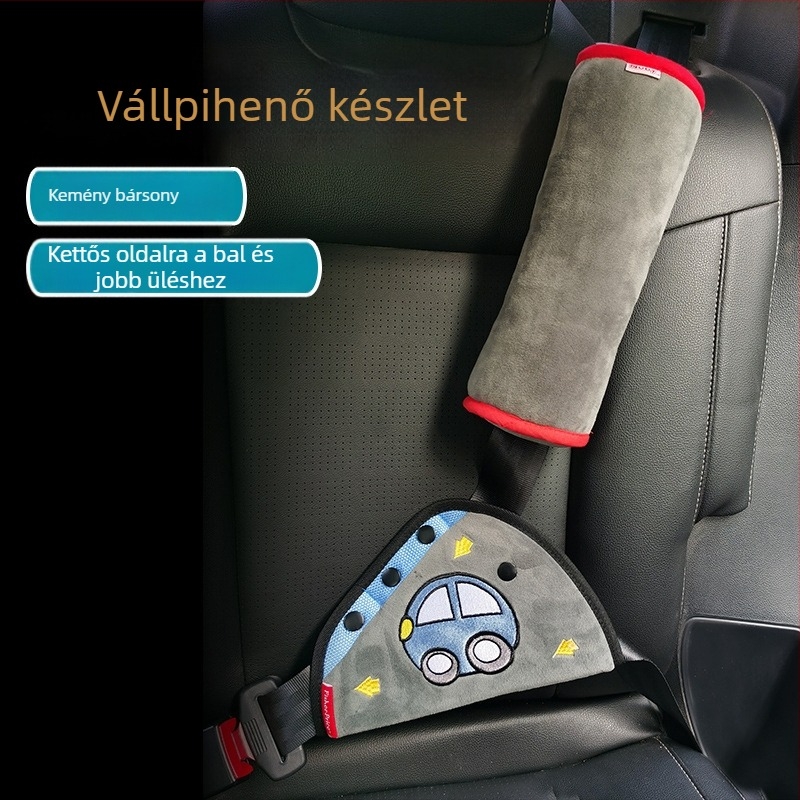 Cartoon stílusú gyerek biztonsági öv váll párna, 100% pamut, Start Protection márka, tömeg 0,2 kg, származás Qingdao, nyomtatott logó OK