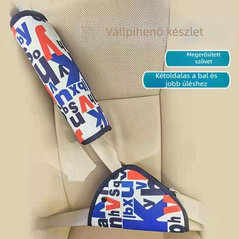 Cartoon stílusú gyerek biztonsági öv váll párna, 100% pamut, Start Protection márka, tömeg 0,2 kg, származás Qingdao, nyomtatott logó OK