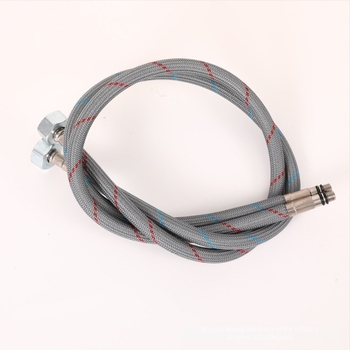 WC-hez tartozó meleg- és hidegvíz ellátó tömlő, G1/2 csatlakozás, fonott nylon tömlő, robbanásbiztos