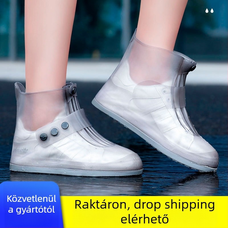 Szilikon esővédő cipővédők — vízálló, csúszásmentes, kopásálló, szennyeződés-ellenálló; középmagas hossz; felnőtt nők számára; Rain Age, Zhejiang, Kína