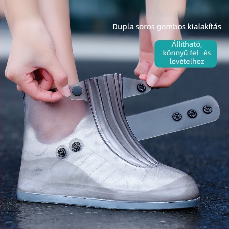 Szilikon esővédő cipővédők — vízálló, csúszásmentes, kopásálló, szennyeződés-ellenálló; középmagas hossz; felnőtt nők számára; Rain Age, Zhejiang, Kína