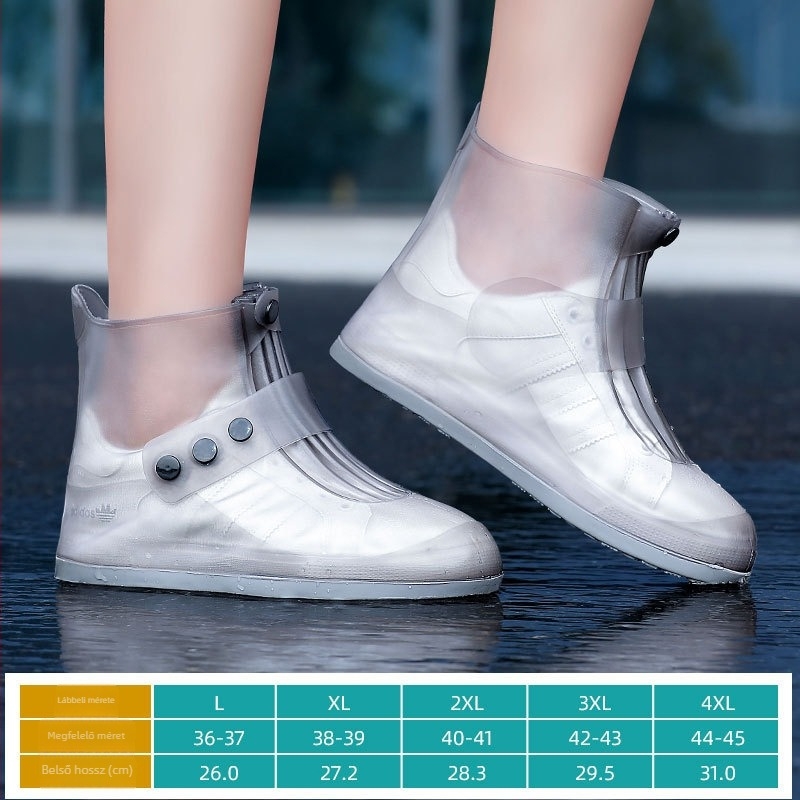 Szilikon esővédő cipővédők — vízálló, csúszásmentes, kopásálló, szennyeződés-ellenálló; középmagas hossz; felnőtt nők számára; Rain Age, Zhejiang, Kína