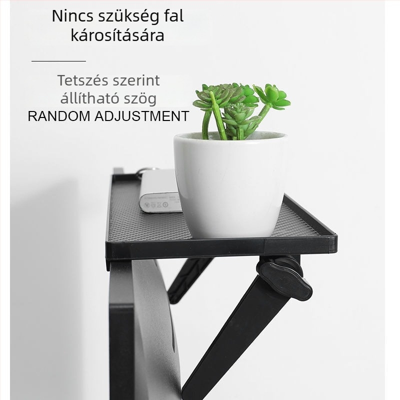 Televízió tetejére helyezhető polc set-top boxhoz és routerhez, fúrás nélküli