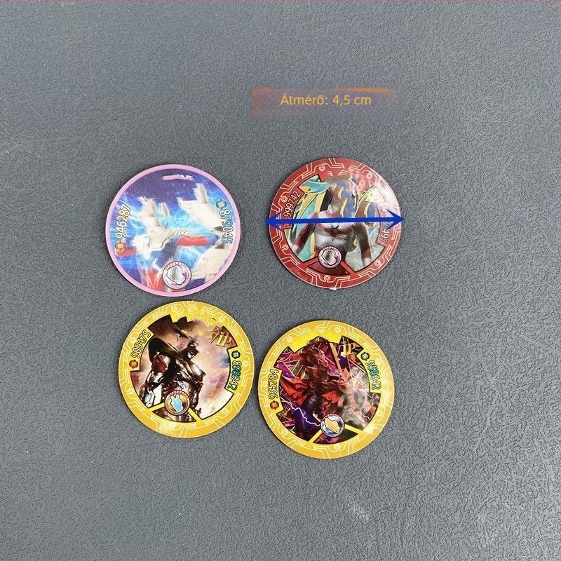 Kerek műanyag kártya társasjátékhoz, 3D világító harci érme, vízálló és ütésálló, 7–14 éveseknek.