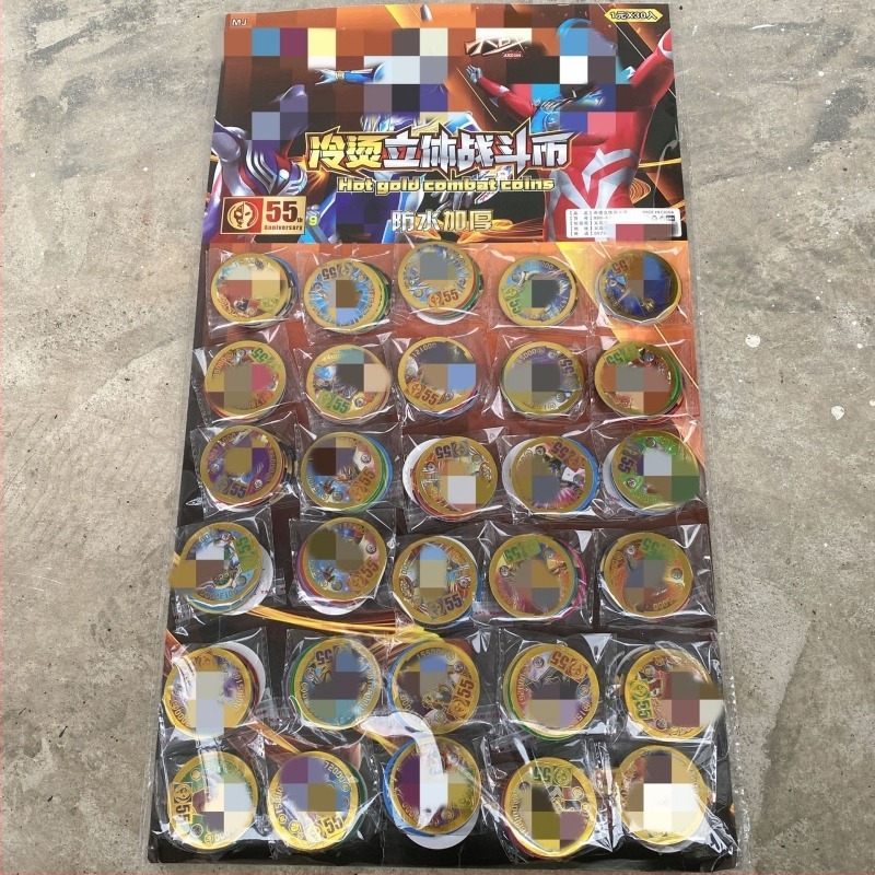 Kerek műanyag kártya társasjátékhoz, 3D világító harci érme, vízálló és ütésálló, 7–14 éveseknek.