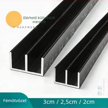 Üveg bemutató szekrény U-alakú vezetősínekkel (egy- és kétsávos) - alumínium ötvözet, felületkezelés permetezéssel, márka Hzone/Light Elephant, modern minimalizmus