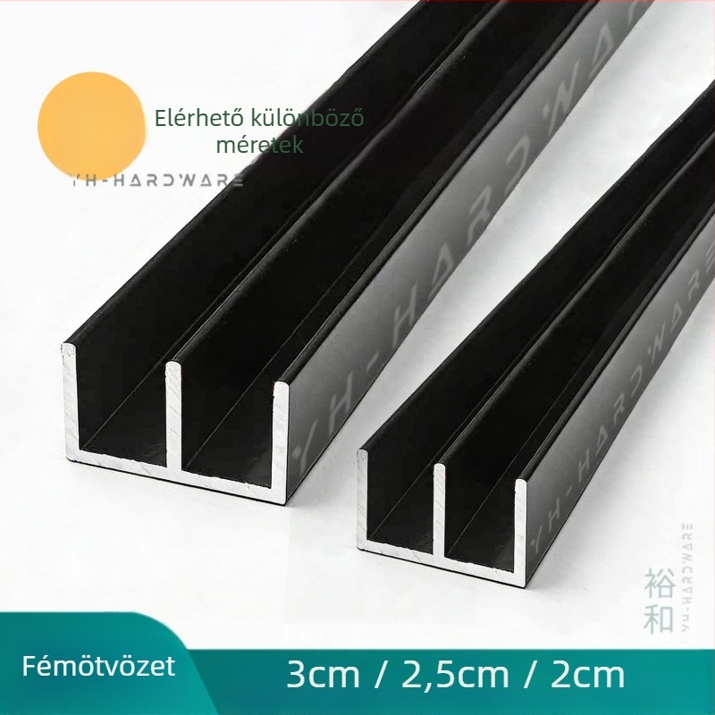 Üveg bemutató szekrény U-alakú vezetősínekkel (egy- és kétsávos) - alumínium ötvözet, felületkezelés permetezéssel, márka Hzone/Light Elephant, modern minimalizmus