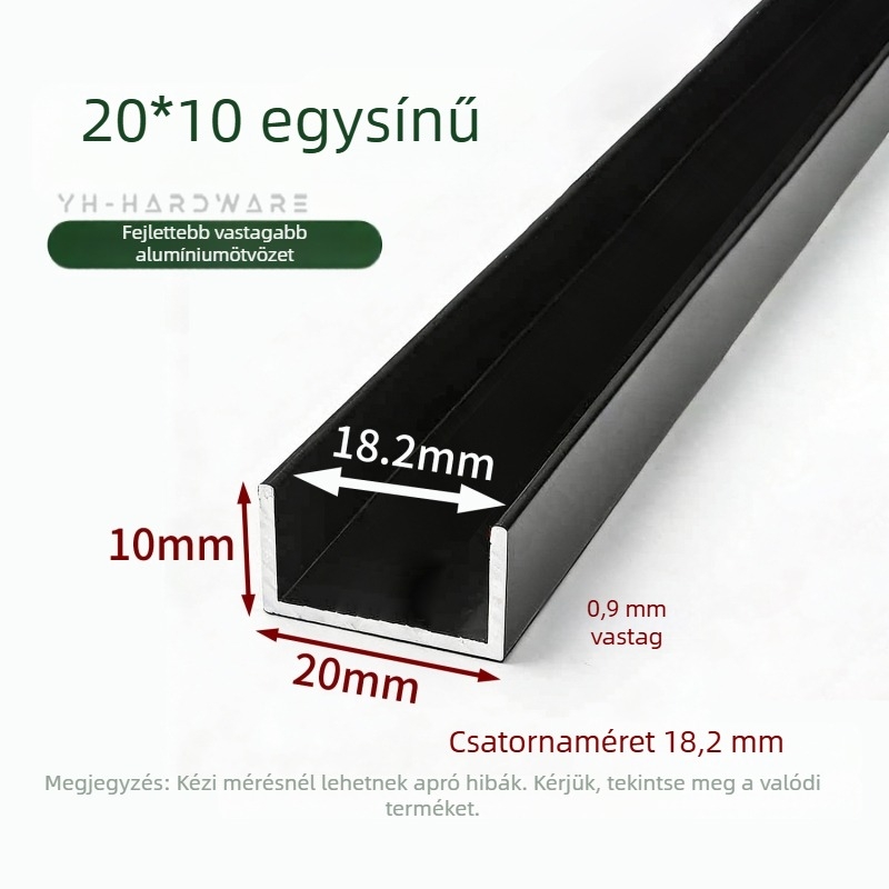 Üveg bemutató szekrény U-alakú vezetősínekkel (egy- és kétsávos) - alumínium ötvözet, felületkezelés permetezéssel, márka Hzone/Light Elephant, modern minimalizmus