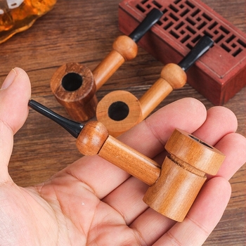 Fa pipa kalapács alakú, egyenes 2 mm-es csővel, modern minimalist dizájn