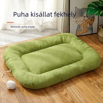 Linen-look hűtőmatrac macskáknak és kis kutyáknak, egész évben használható
