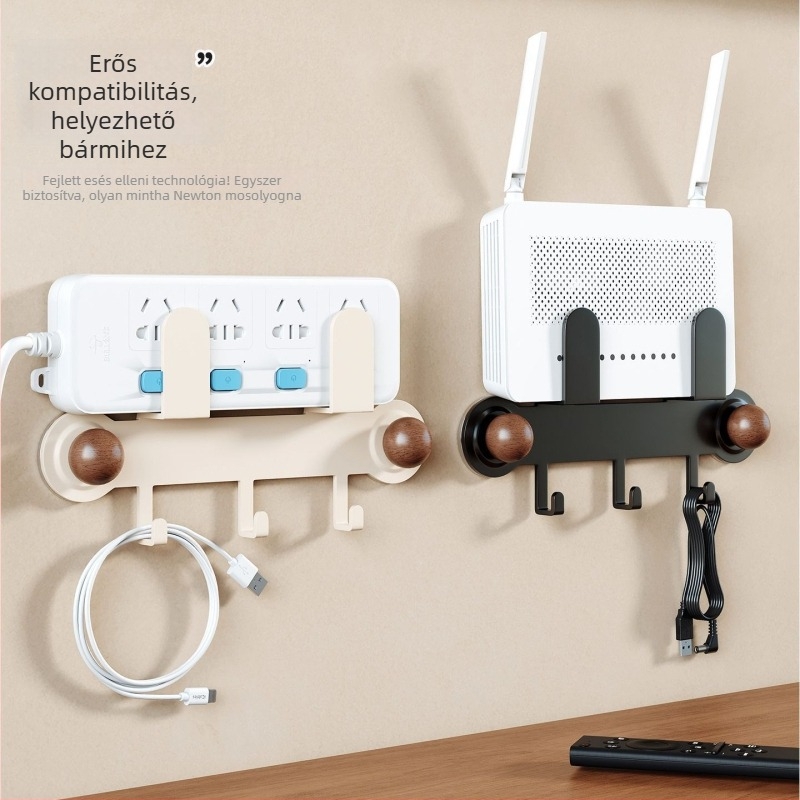 Falihoz rögzíthető ABS router- és set-top box tároló, szívócsészékkel, 1 réteg, modell BN 59-01385A