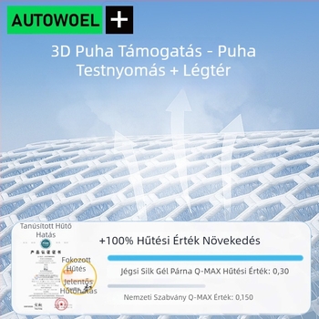AUTOWOEL gel töltésű autóülés párna, Ice Silk felülettel, nyári használatra, univerzális, egy darab hátsó üléshez, sík stílus