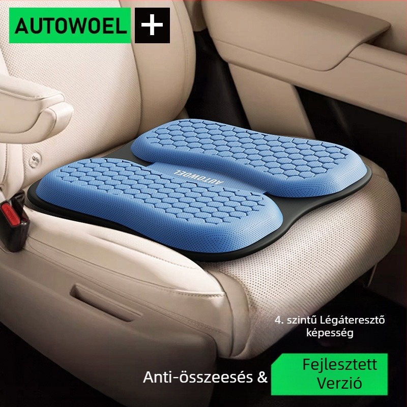 AUTOWOEL gel töltésű autóülés párna, Ice Silk felülettel, nyári használatra, univerzális, egy darab hátsó üléshez, sík stílus
