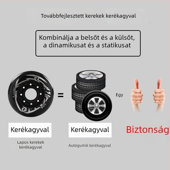 ROSELLE inline görkorcsolya kerekek, PU magas rugalmasságú és kopásálló, fékkel, városi használatra