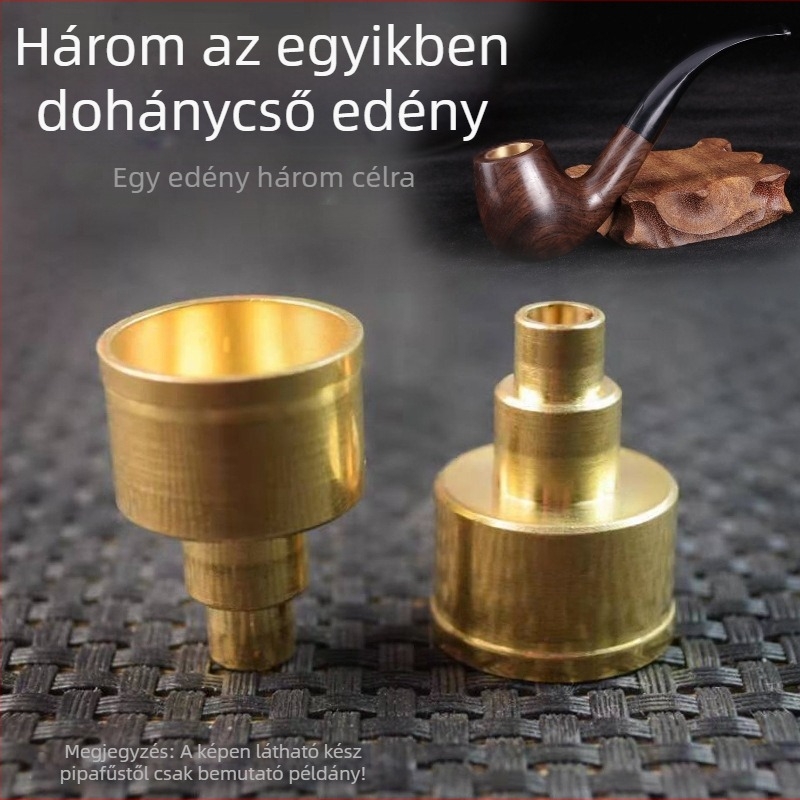 Sárgaréz pipafej – Háromfunkciós, Újrahasználható Füstölő Edény Kiegészítő (Kód: Three-Purpose Smoking Pot Head)