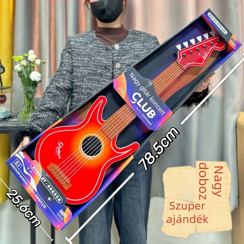 Okos gyermek gitár játék ukulele érzet, 4–6 éveseknek, Guangdong eredetű, dobozos csomagolás, interaktív oktató hangszer