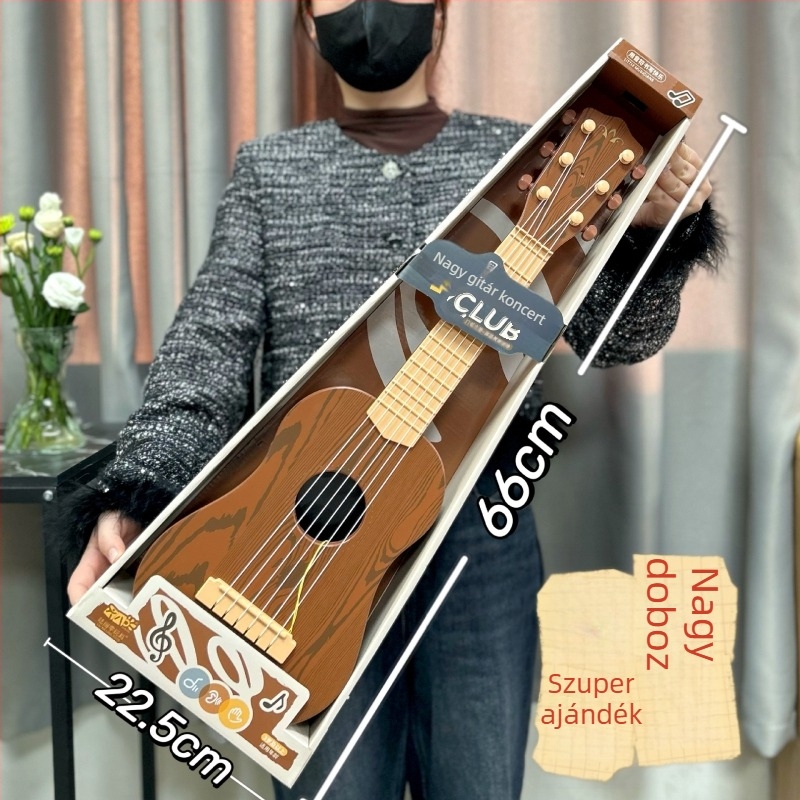 Okos gyermek gitár játék ukulele érzet, 4–6 éveseknek, Guangdong eredetű, dobozos csomagolás, interaktív oktató hangszer