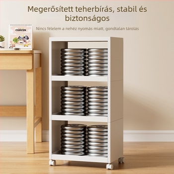 Ötpolcos álló polc TV‑szekrénnyel, levehető, forgatható, mozgatható, minimalistikus modern stílus